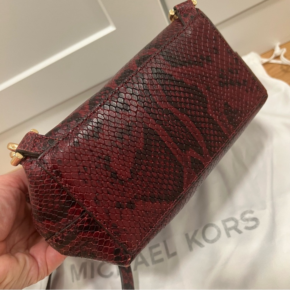 Michael Kors Mott Chain Python Mini Convertible Backpack - Picture 4 of 8